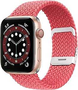 Sunhel Watch バンド コンパチブル Apple Watch バンド アップルウォッチ バンド Series 8 7 6 SE 5 4 3 2 1 45mm 44mm 42mm 41mm 40mm 38mm 全機種対応 ナイロン 編み込み 伸縮バンド サイズ調整可能
