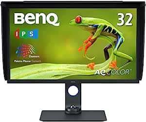 BenQ SW321C カラーマネジメントモニター (32インチ/4K/HDR10/HLG/IPS/AdobeRGB 99%/P3 95%/USB Type-C(60W給電)/HWキャリブレーション/ムラ補正/遮光フード/OSDコントローラー/写真編集用)