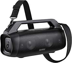 Anker Soundcore Motion Boom Plus Bluetooth スピーカー チタニウムドライバー ハンドル・ショルダーストラップ付き 80W IP67 防水 防塵 最大20時間連続再生 PartyCast機能 モバイルバッテリー アプリ対応