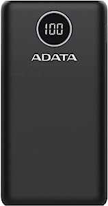ADATA P20000QCD モバイルバッテリー 20000mAh USB-C入力ポート PSE技術基準適合 Qualcomm QC 3.0 対応 USB Power Delivery 3.0 対応 USB-A to USB-Cケーブル付属 ブラック AP20000QCD-DGT-CBK